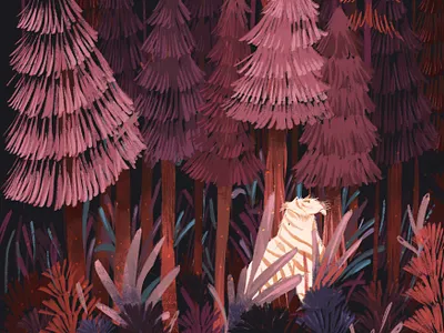 In the Jungle childrens illustration digital art illustration leaves painting photoshop