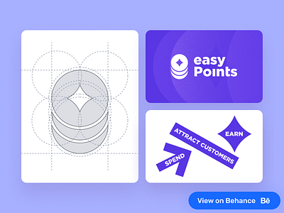 EasyPoints - Brand Identity & Landing page branding finance graphic design illustration landing page logo points app rewarding app rewards shopify shopify app ui