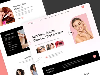 Beauty Landing Page beauty clean clinic cosmetics ecommerce landing page skin ui uiux design web design web ui website
