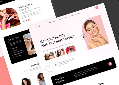 Beauty Landing Page beauty clean clinic cosmetics ecommerce landing page skin ui uiux design web design web ui website