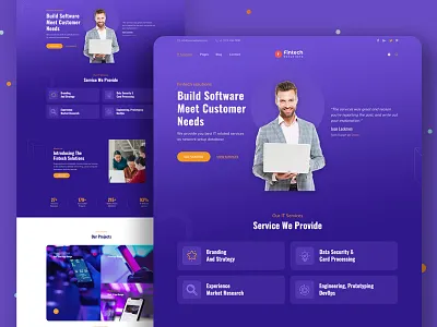 Fintech Solutions- IT Services & Solutions Website Template. startup company