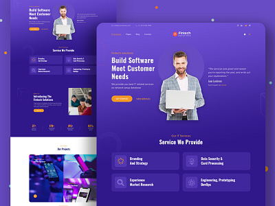 Fintech Solutions- IT Services & Solutions Website Template. startup company