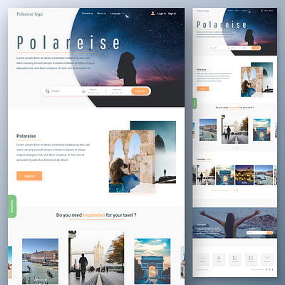 Polareise Landigpage adobe photoshop adobe xd branding graphic design ui ux
