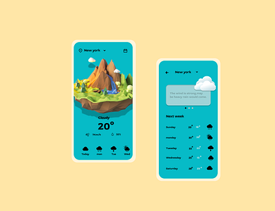 weather app concept design ui ux weather app