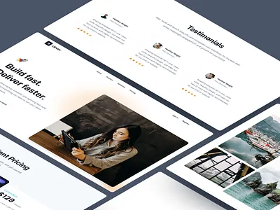 Marketing Sections - Webpixels Components bootstrap5 components gallery1988 hero section images landing marketing sections template testimonials ui website
