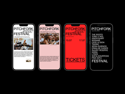 (P).05.PITCHFORK MUSIC FESTIVAL 22 branding design illustration logo ui ux vector web web design webdesign