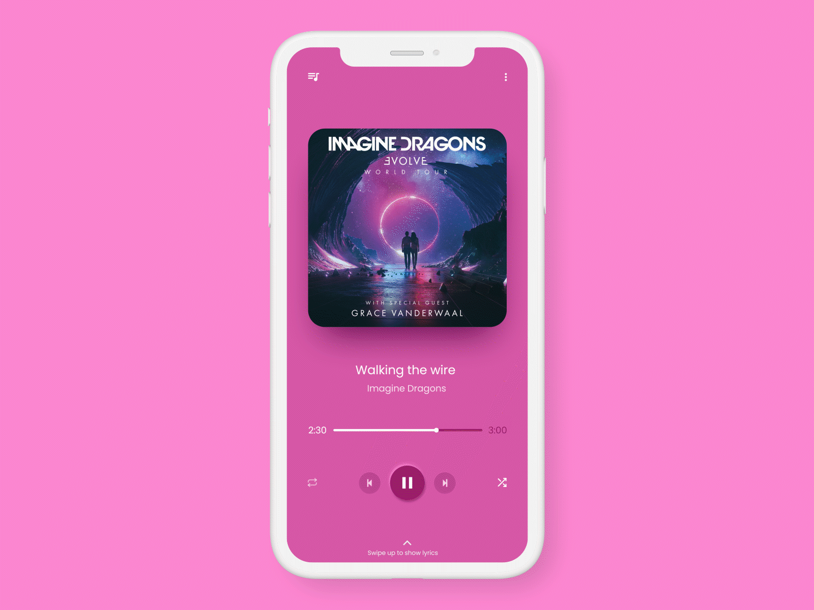 A simple music player artist ios app design minimalist mobile app mobile app design music music player musician myanmar neumorphism play song uiux