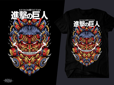 ARMORED TITAN MECHA anime anime art armored titan art artwork attack on titan fanart fanart attack on titan illustration illustration art illustrator merchandise merchandise design titan tshirt tshirt art tshirt design vector vector illustration