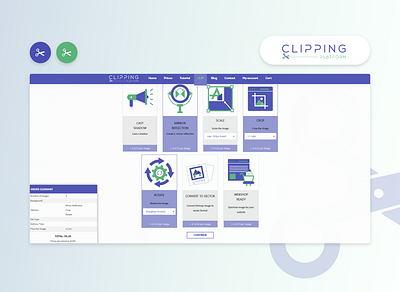 Clipping Platform app design ui ux web website website builder website concept website design