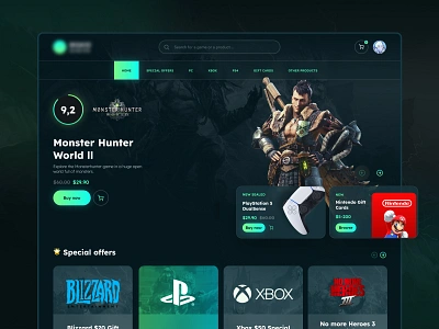 Gaming Platform UI branding csgo design esport esports fifa game gaming graphic design illustration logo pc game shop ui xbox