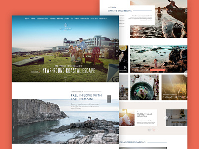 Cliff House Maine Website Design booking branding design hotel luxury menu navigation restaurant typography ui