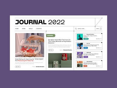 JOURNAL // 2022 3d animation app application branding clean color design graphic design illustration journal logo motion graphics news nft popular style ui ux vector