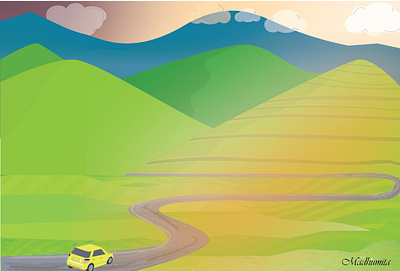 Traveller digital art hills home illustration illustration art nature scenery travel