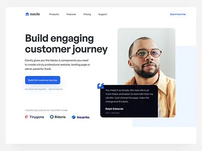 Chat SaaS App Landing Page chat customer service design help desk hero block hero section homepage illustration interface landing page messaging saas software startup template theme ui ui kit web app website
