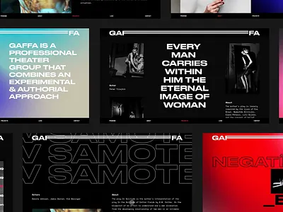 Gaffa Website branding brutalism brutalist readymag theater theatre web website