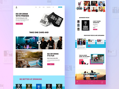 DO OR DRINK american branding design desktop digital drink e commerce funny landing page ui uiux website