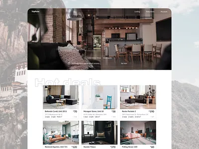 Real Estate Landing app concept design desktop graphic design interface listing realestate rent travel ui ux ux ui ux design web