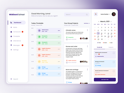 Online Learning Platform Dashboard - UX/UI Desing agency dashboard dashboard design dashboard ui design design agency design app education learning platform main page minimal platform design school school children ui ui design ux ux design web web app