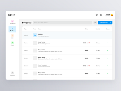 Products admin dashboard admin design admin panel ui ux