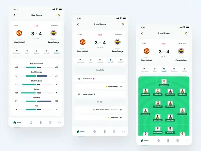 Live Score Detail bet mobile bet ui live score live score app mobile ui mobile ui design soccer app