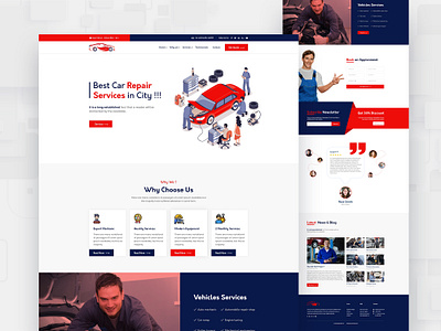 Car/Automobile Maintenance automobile automotive car car dealership landing page website