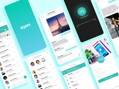 Aqses. Your one stop chat app. adobe adobe xd app design aqses branding design chat chat app minimalist uidesign
