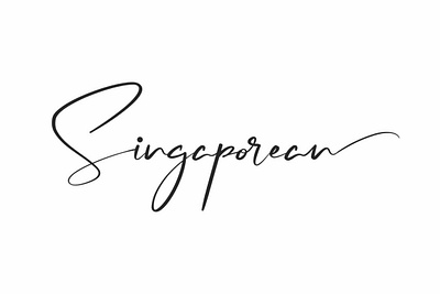 Singaporean font handwrittenfont scriptfont typeface typography