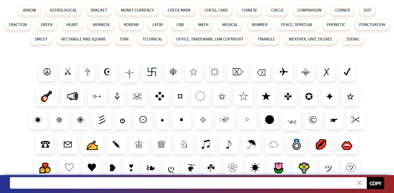 Copy And Paste Symbols - Cool Symbol by Copy And Paste Symbols on Dribbble