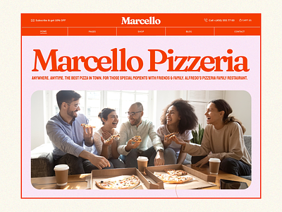 Marcello - Pizza Restaurant Theme colorful fast food landing layout pizza pizza delivery pizzeria restaurant shop theme ui wordpress