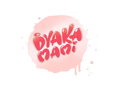 Dyaka mami, logotype for small family bakery branding cakes handlettering lettering logo logodesign pink sweets