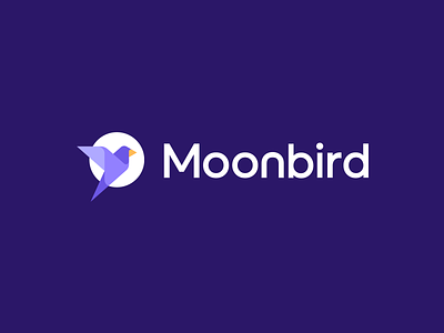 Moonbird animal bird branding breanding breathing fly freedom geometric identity logo mark modern self care symbol wings yoga