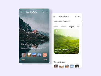 Mobile app redesigned for Incredible India design discover incredibleindia india interface mobile app mobile app design mobile ui travel travel app ui ui design website design