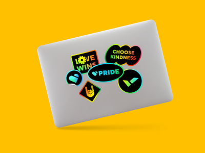 Wrike with Pride Stickers brand branding design graphic design illustration month pride sticker wrike