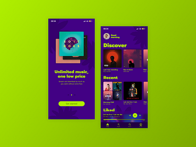 Music app design dribble dribble shots music music app music player ui ui ux design ui design uiux user experience user interface