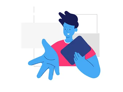 Meet with Client flat illustration minimal vector