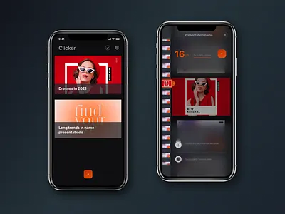 Clicker for projector clicker mobile ui navigation bar software design