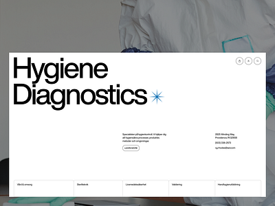 Hygiene Diagnostics clean design landing landingpage minimal swiss typography ui web design