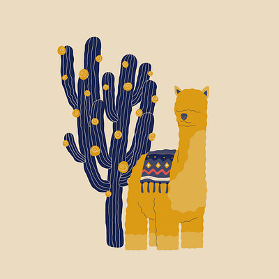 Lama love adobephotoshop art boho cactus character design dessert illustration llama pastel procreate raster illustration