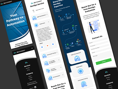 Waterway DevOps Mobile Website Design devops enterprise software ui ui design uiux web design website