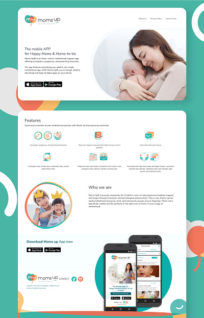 Moms up design ui ux ui ux design web design web design company web development