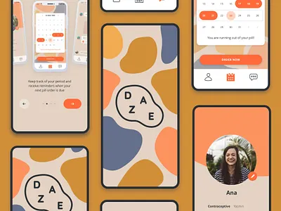093 #DailyUI Splash screen app design calendar contraception dailyui dailyuichallenge design illustration pill splashscreen ui ui design ux womens health