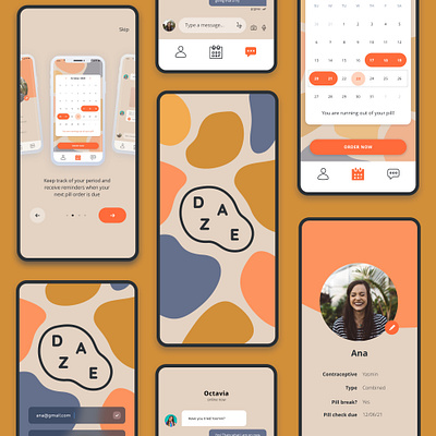 093 #DailyUI Splash screen app design calendar contraception dailyui dailyuichallenge design illustration pill splashscreen ui ui design ux womens health