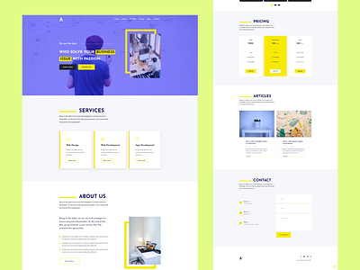 Agency and Portfolio landing page adobe xd agency branding home page design landing page concept portfolio design ui website