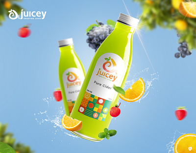 Packaging Juicey branding illustrator logo