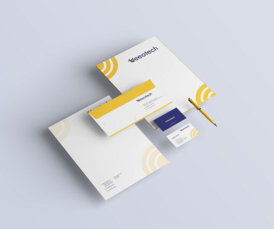 Beeotech Stationary bee bee logo brand identity branding business card design businesscard design folder letterhead logodesign stationary stationary design technology