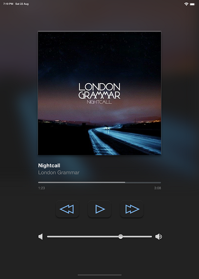 Music Player with Neumorphic details music player neumorphism ui tablet app