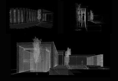 Sketches in technical task for 3D architectural rendering 3d adobe photoshop architectural visualization architecture archviz building photoshop render