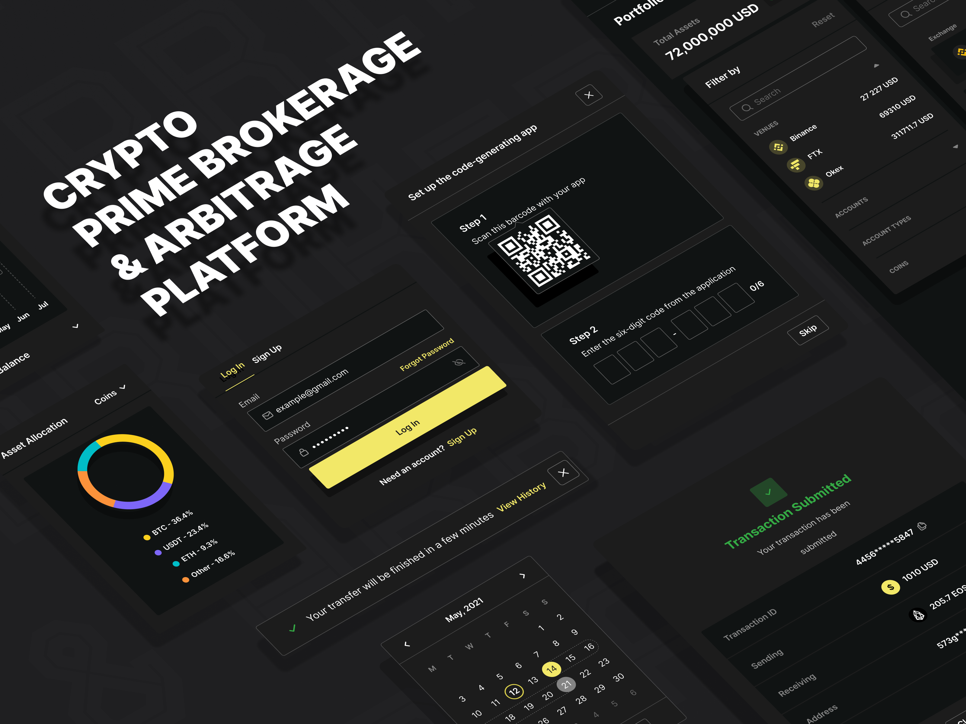 Crypto Prime Brokerage and Arbitrage Platform animation app app design brokerage case study components crypto defi design design system fintech investors product design site system trading ui ux uxui