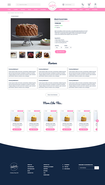 Bakery UI adobe xd auto animate design flat ui