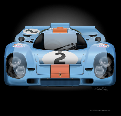 Porsche917K Stg7 adobe illustrator design illustration motorsports nave creative porsche 917 vector